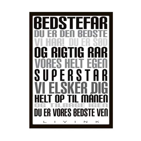 Multi brand - Bedstefar plakat i A4 indrammet fra Livink