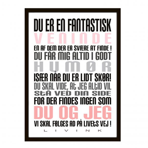 Multi brand - Veninde plakat i A5 fra Livink