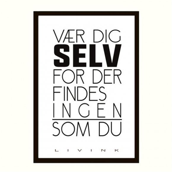 Multi brand - Vær dig selv plakat i A4 fra Livink 