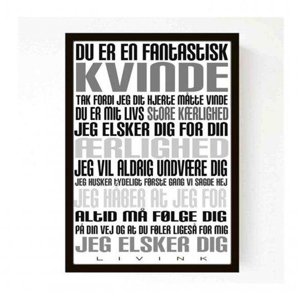 Multi brand - Kvinde plakat i A5 fra Livink 