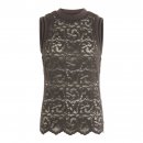 Coster Copenhagen - Sleeveless Lace top w. rib details fra Coster Copenhagen