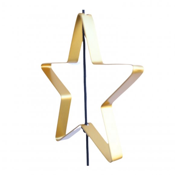 Nordic by hand - Iron star outline gold str large fra Nordic By Hand