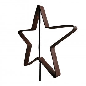 Nordic by hand - Iron star outline rust str medium fra Nordic By Hand