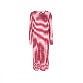 liberte - Alma red/cream stripe kjole fra Liberté
