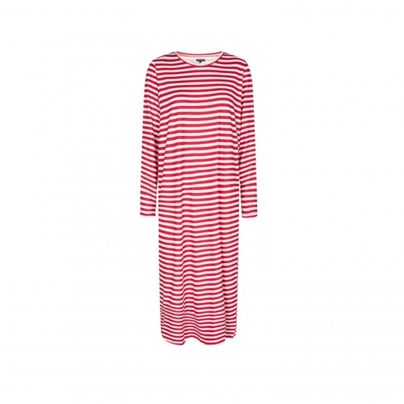 liberte - Alma red/cream stripe kjole fra Liberté