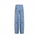 Coster Copenhagen - Wide pants m. denim flower print fra Coster Copenhagen