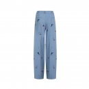 Coster Copenhagen - Wide pants m. denim flower print fra Coster Copenhagen