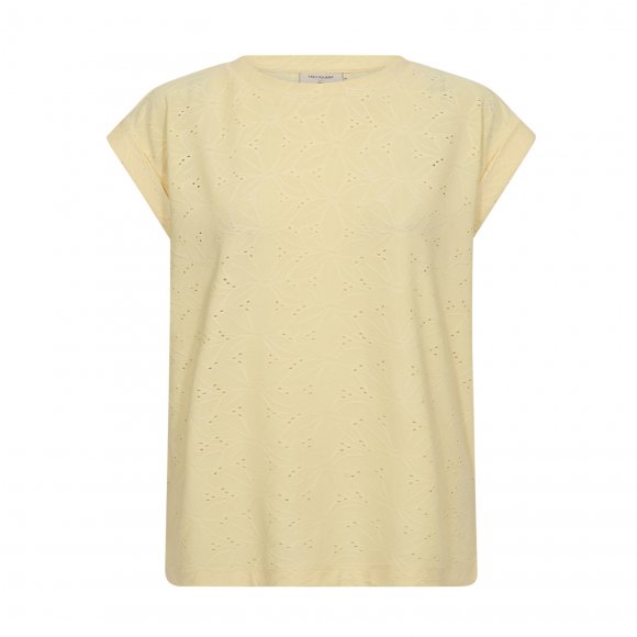 Free quent - Blond tee fra Freequent