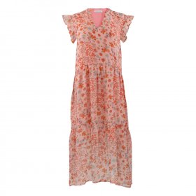 Continue - Bea long flower print dress fra Continue