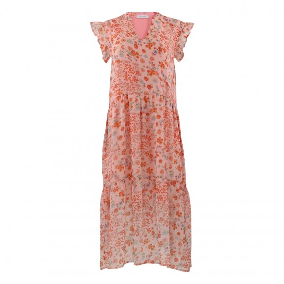 Continue - Bea long flower print dress fra Continue