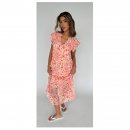 Continue - Bea long flower print dress fra Continue