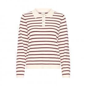 Pulz Jeans - Sara striped polo long fra Pulz