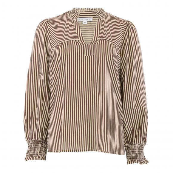 Continue - Christe stripe bluse fra Continue