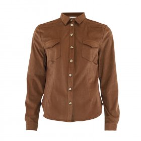 Continue - Ronja suede skjorte fra Continue