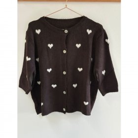 Three m - Cardigan with hearts fra Three M