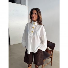 Continue - Klara high neck skjorte fra Continue