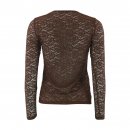 Continue - Alberte lace mesh bluse fra Continue