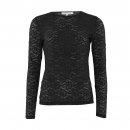 Continue - Alberte lace mesh bluse fra Continue