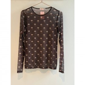 Three m - Mesh bluse m. hjerter fra Three M