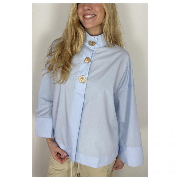 Continue - Klara high neck bluse fra Continue