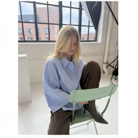 Continue - Klara stripe blue bluse fra Continue