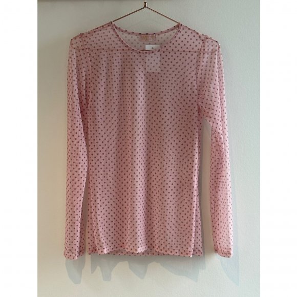 Wilto - Mesh bluse med små dots fra Wilto