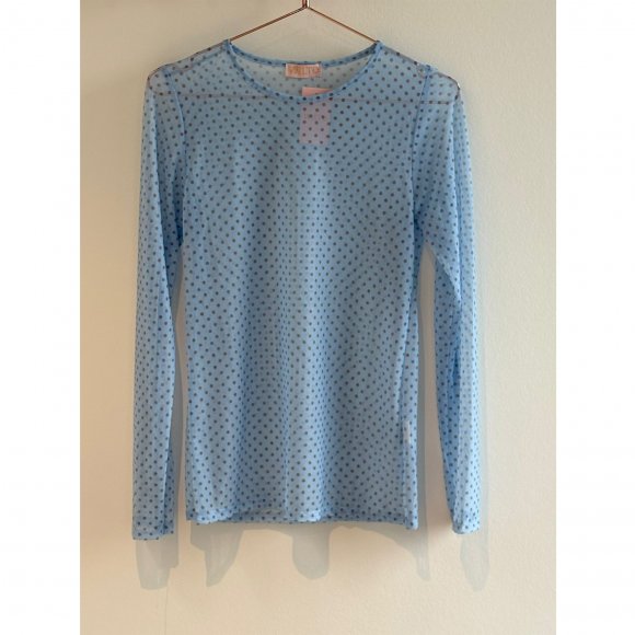 Wilto - Mesh bluse med små dots fra Wilto