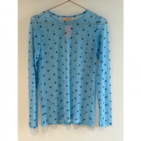 Wilto - Mesh bluse med dots fra Wilto