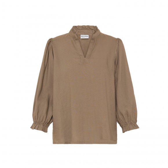 Pulz Jeans - Luca frill bluse fra Pulz Pulz Jeans - Luca frill bluse fra Pulz