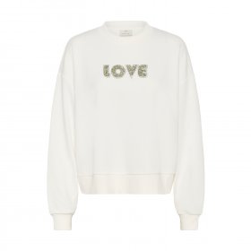 Kaffe - Lila sweatshirt fra Kaffe