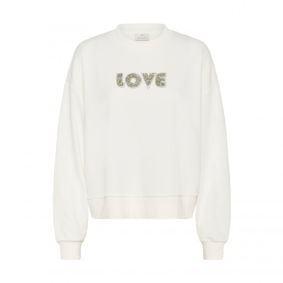 Kaffe - Lila sweatshirt fra Kaffe