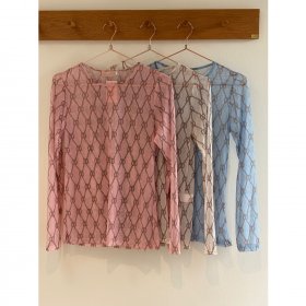Three m - Mesh bluse with print fra Three M Three m - Mesh bluse with print fra Three M