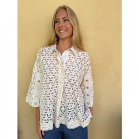 Continue - Klara lace skjorte fra Continue