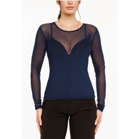 liberte - Mesh ls dot bluse fra Liberté