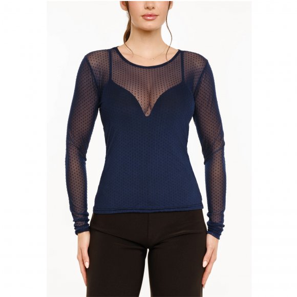liberte - Mesh ls dot bluse fra Liberté