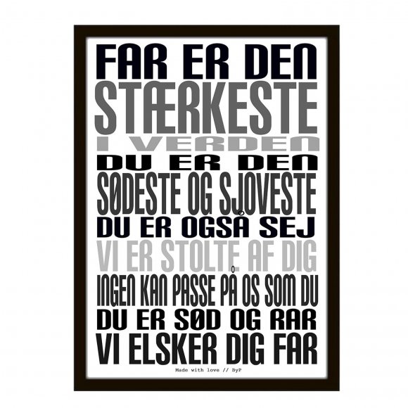 Multi brand - Far billede 30x21cm indrammet fra Livink.